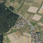 Die Lage von Siedlung im Orthofoto