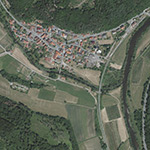 Die Lage von Unterste Mühle im Orthofoto
