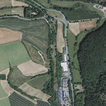 Die Lage von Waldeck, Bahnhof Ost im Orthofoto