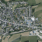 Die Lage von Upland im Orthofoto