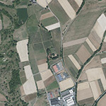 Die Lage von Blaumühle im Orthofoto