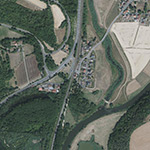 Die Lage von Bahnhof Albungen im Orthofoto