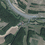 Die Lage von Weißenbach im Orthofoto