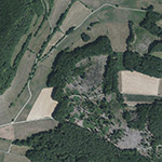 Die Lage von Mesche im Orthofoto