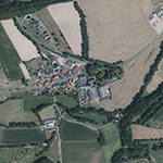 Die Lage von Friemen (Burg) im Orthofoto
