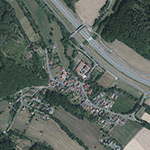 Die Lage von Hasselbach, Gutsbezirk im Orthofoto