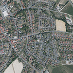 Die Lage von Wanfried, Oberförsterei im Orthofoto