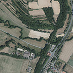 Die Lage von Vierbach (Germarmark) im Orthofoto