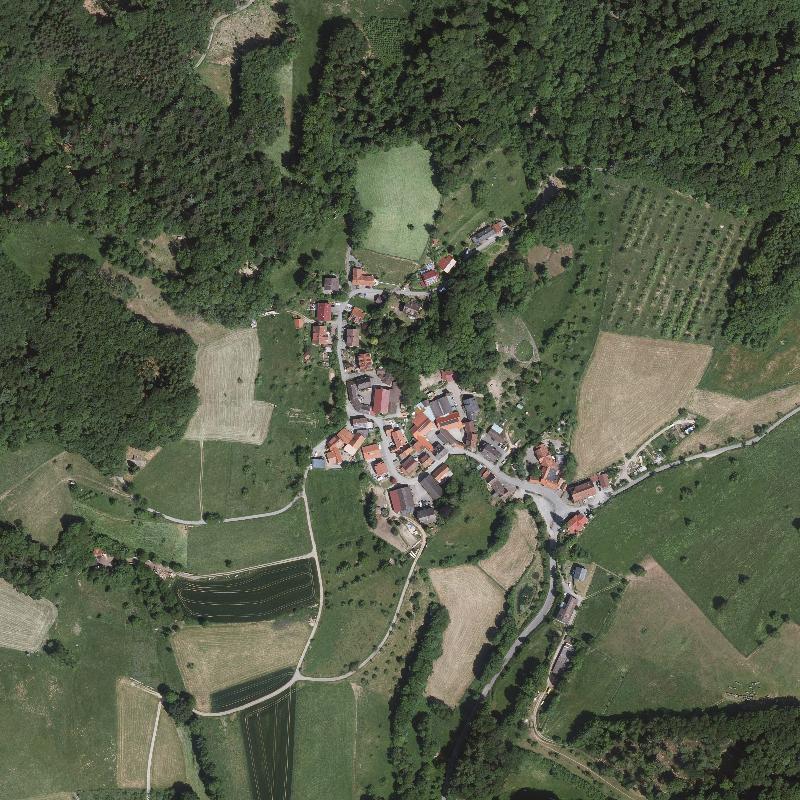 Die Lage von Scheuerberg im Orthofoto