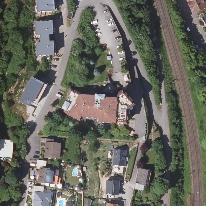 Die Lage von Hirschhorn, Kongregation der Schwestern von der göttlichen Vorsehung (Mainzer Schwestern) im Orthofoto