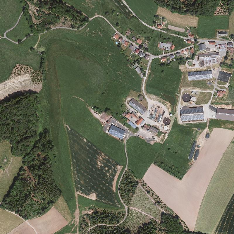 Die Lage von Röthendöll im Orthofoto