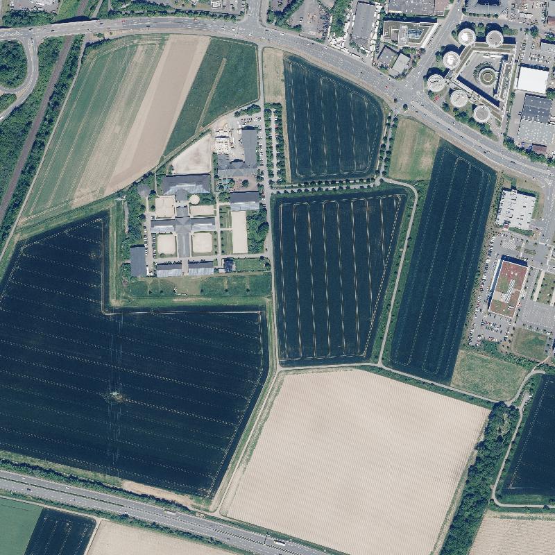 Die Lage von Niederstedten im Orthofoto