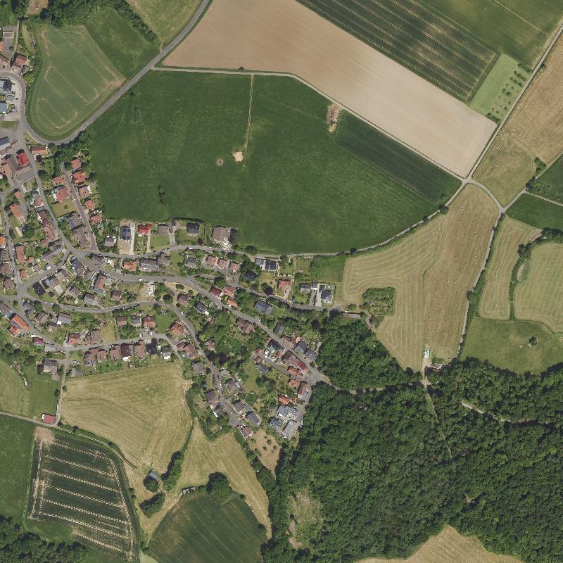 Die Lage von Ziegelhütte im Orthofoto