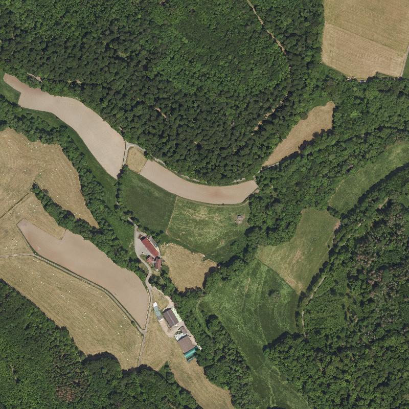 Die Lage von Korbsalza im Orthofoto