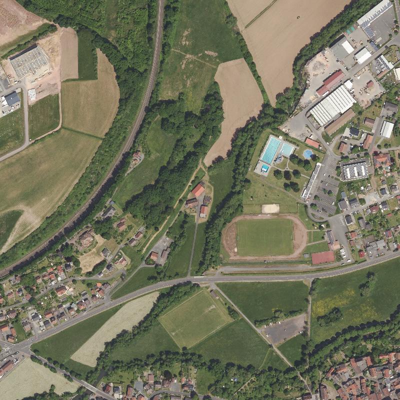 Die Lage von Wiesenmühle im Orthofoto