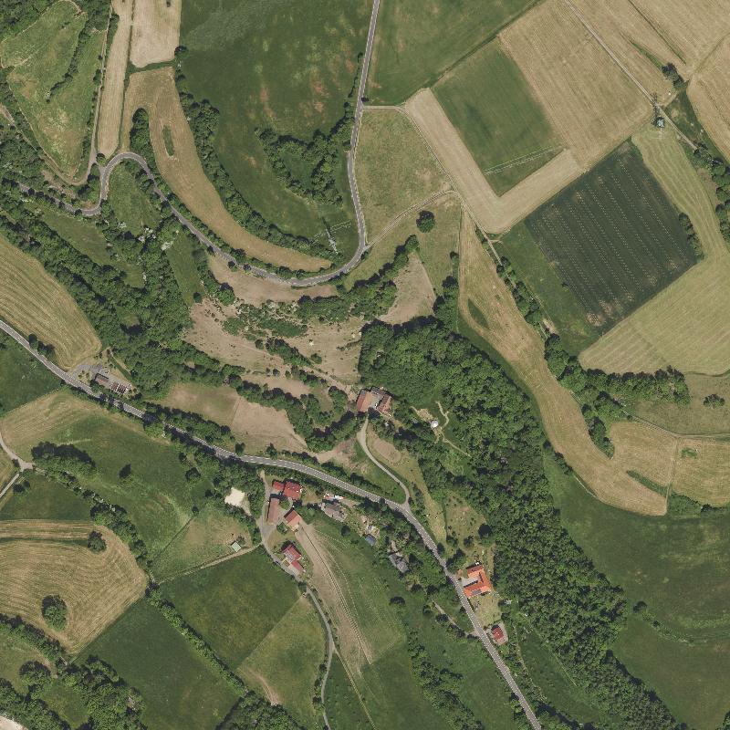 Die Lage von Obere Dielmühle im Orthofoto