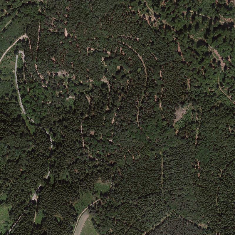 Die Lage von Moresdal im Orthofoto