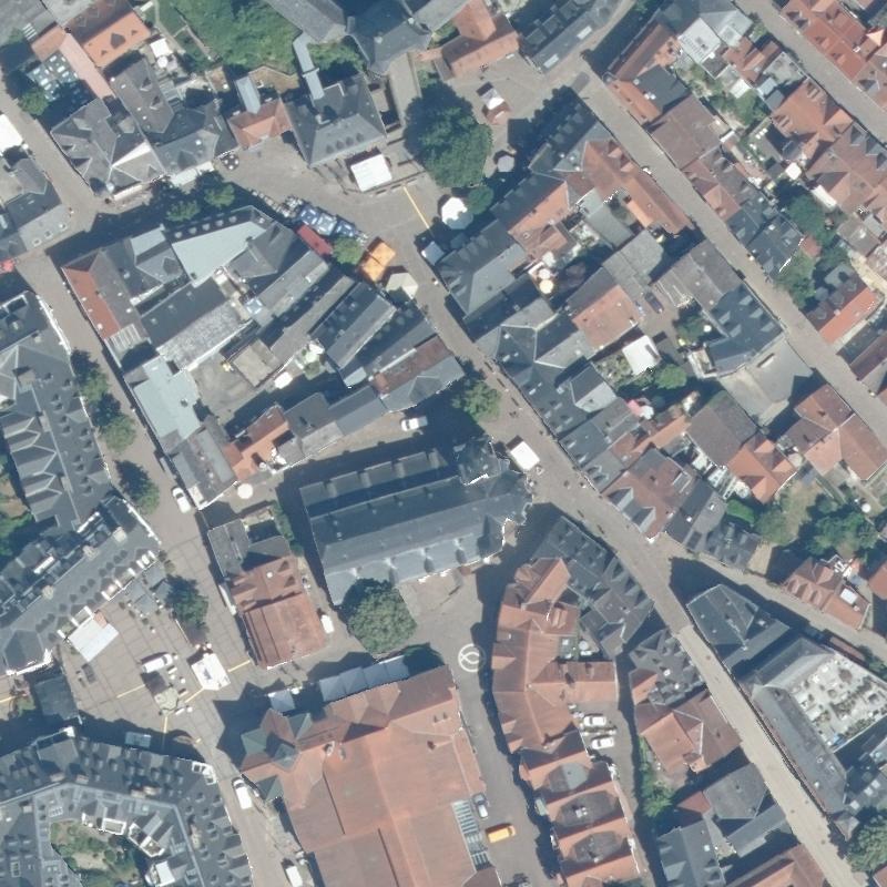 Die Lage von Idstein, Martinsstift im Orthofoto