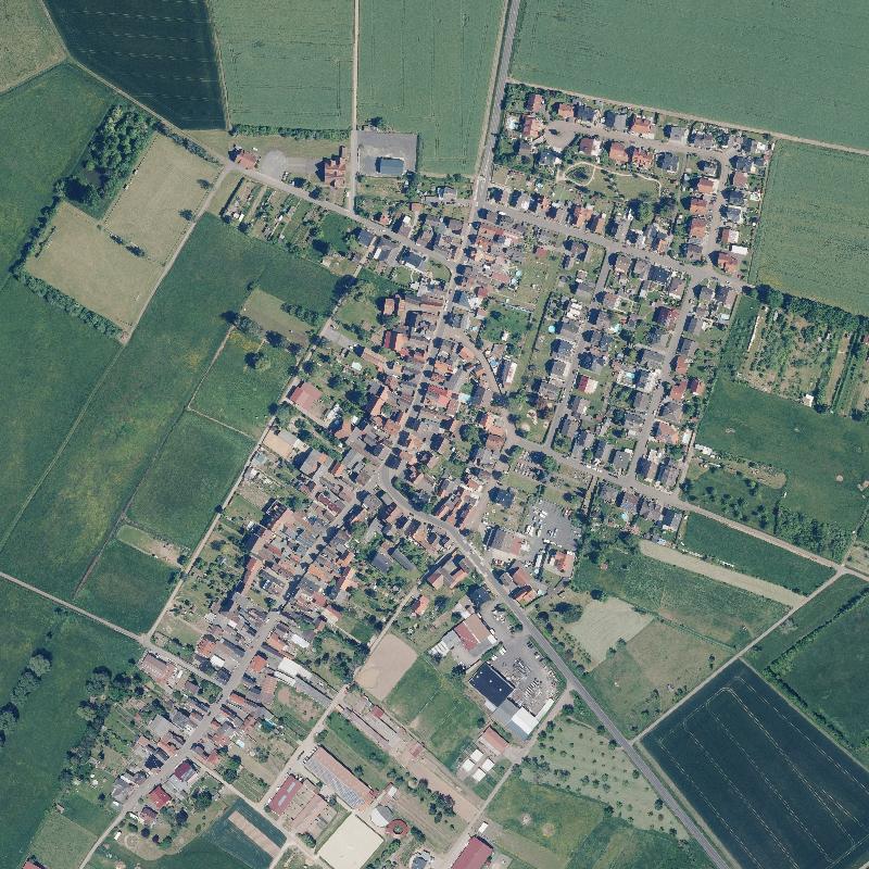 Die Lage von Leidhecken im Orthofoto