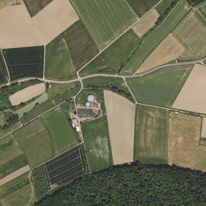 Die Lage von Rambach im Orthofoto