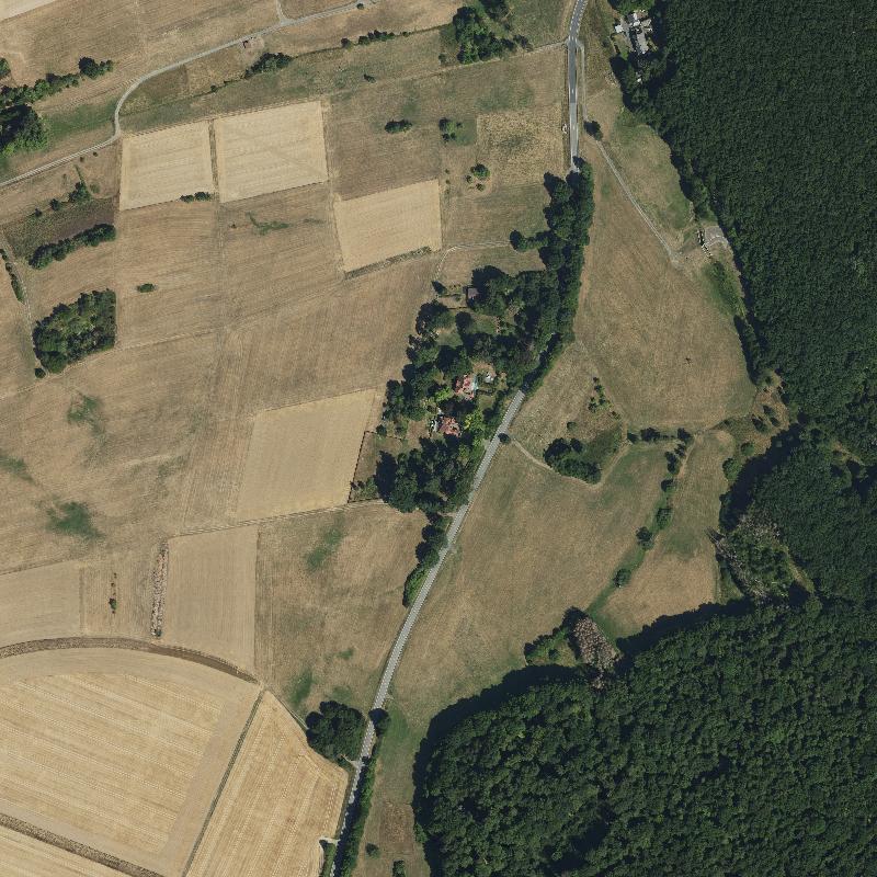 Die Lage von Tannenhof im Orthofoto