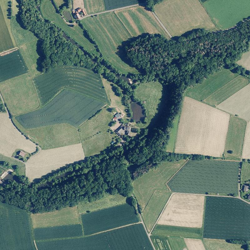 Die Lage von Oberziegenfurter Mühle im Orthofoto