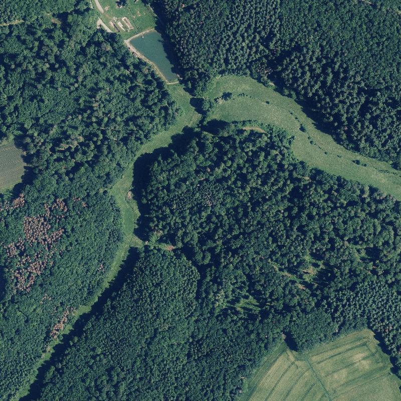 Die Lage von Heidenhain im Orthofoto