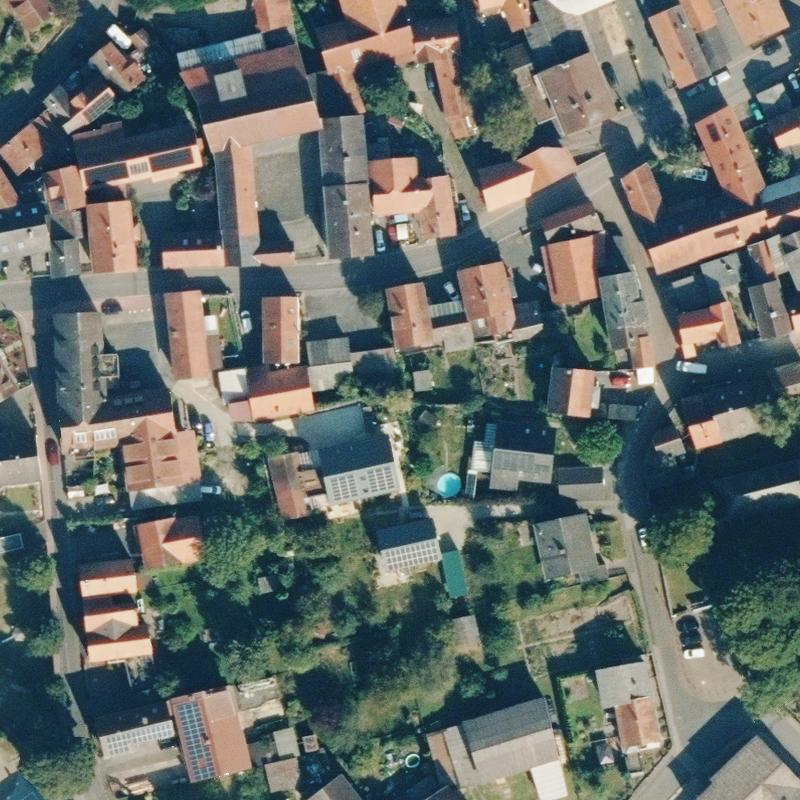 Die Lage von Hachborn, Augustinereremiten-Terminei im Orthofoto