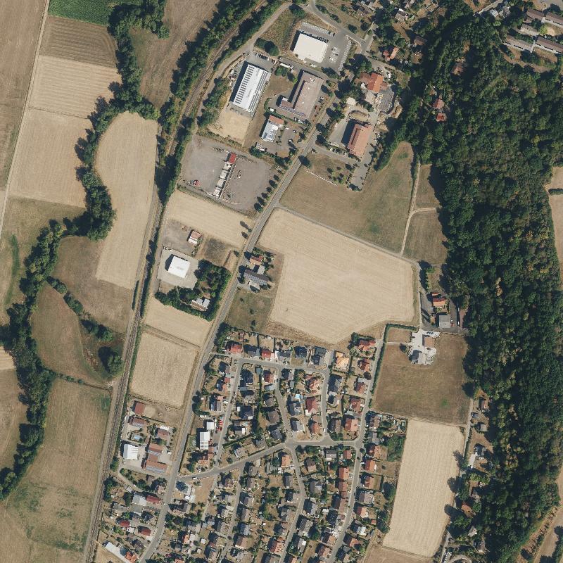 Die Lage von Ziegelhütte im Orthofoto