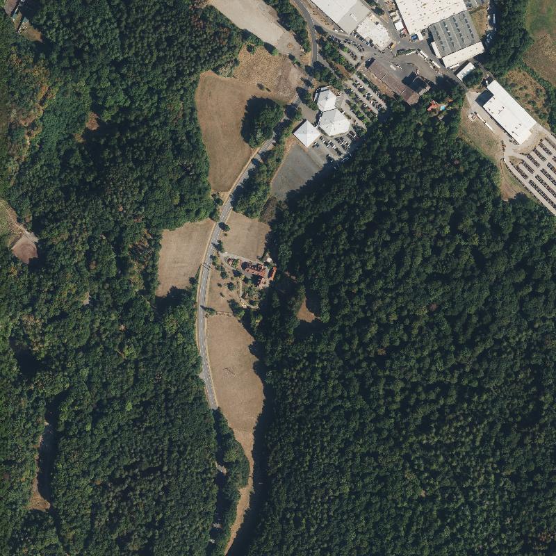 Die Lage von Krebs-Mühle im Orthofoto