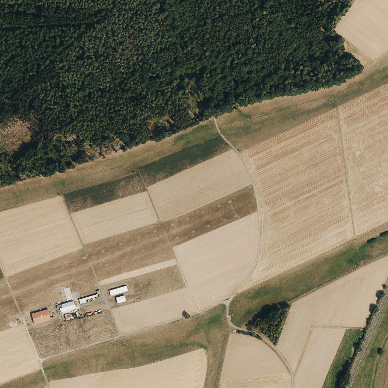Die Lage von Epsrod im Orthofoto
