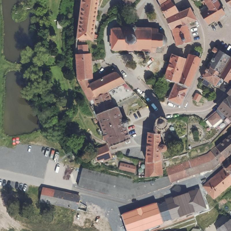 Die Lage von Schlitz, Schwestern von der hl. Jungfrau und Martyrin Katharina im Orthofoto