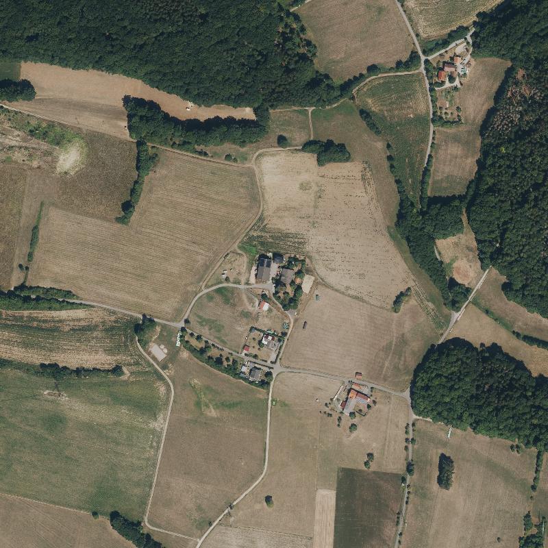 Die Lage von Unterwiegrain im Orthofoto