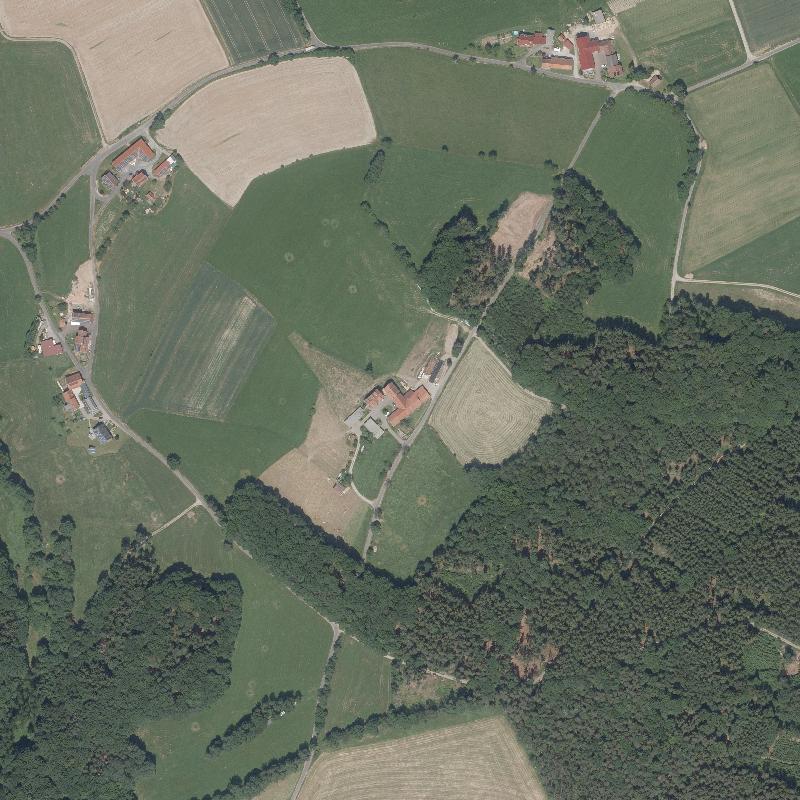 Die Lage von Untertannenhof im Orthofoto