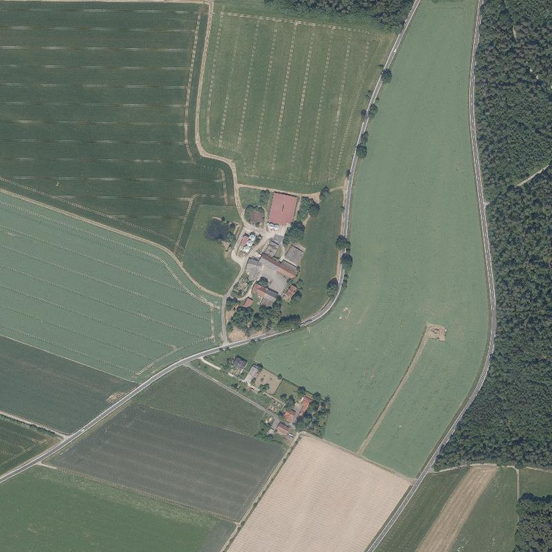 Die Lage von Ritzelhof im Orthofoto