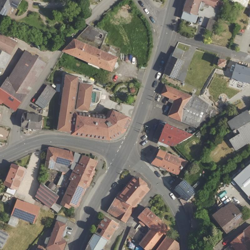 Die Lage von Weyhers, Arme Schwestern vom hl. Franziskus im Orthofoto