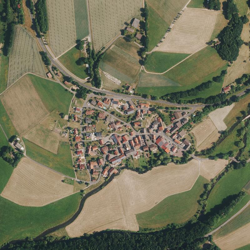 Die Lage von Lüdermünd im Orthofoto