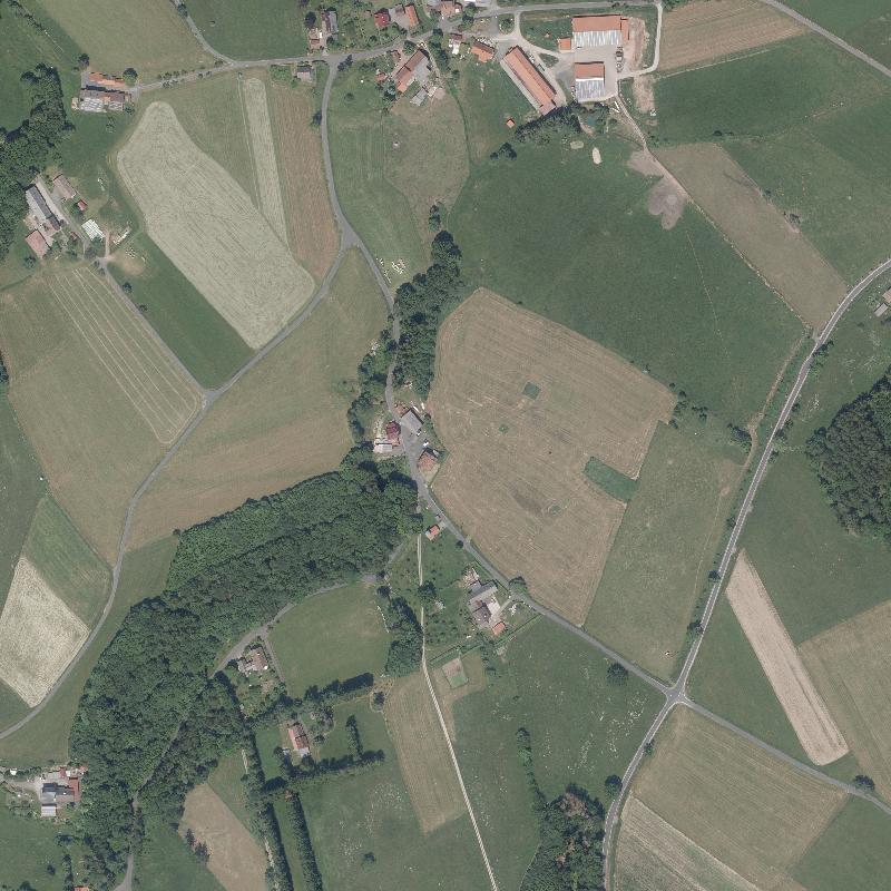 Die Lage von Teufelsgraben im Orthofoto