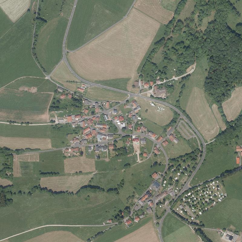 Die Lage von Schachen im Orthofoto