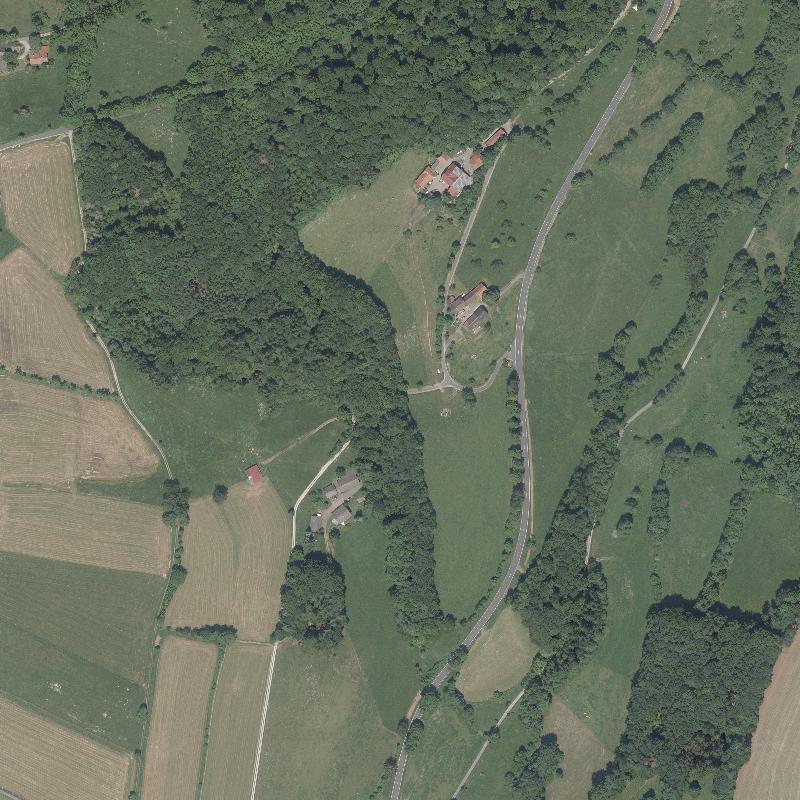 Die Lage von Unterkohlgraben im Orthofoto