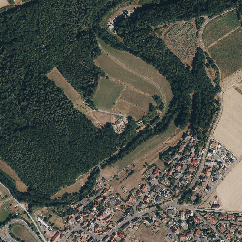 Die Lage von Mühlbergerhof im Orthofoto