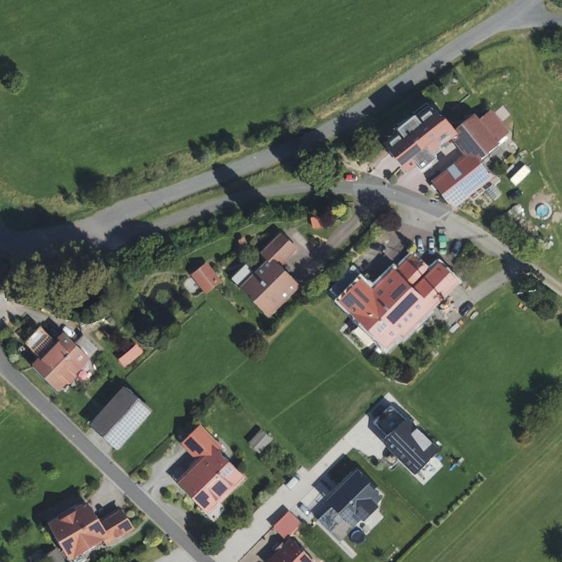 Die Lage von Hofbieber, Schwesternhaus der Barmherzigen Schwestern vom hl. Vinzenz von Paul im Orthofoto
