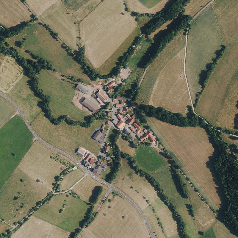 Die Lage von Mahlerts im Orthofoto