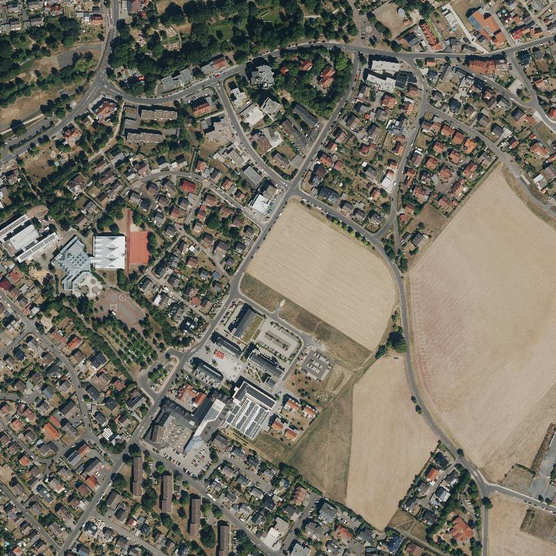 Die Lage von Künzell im Orthofoto