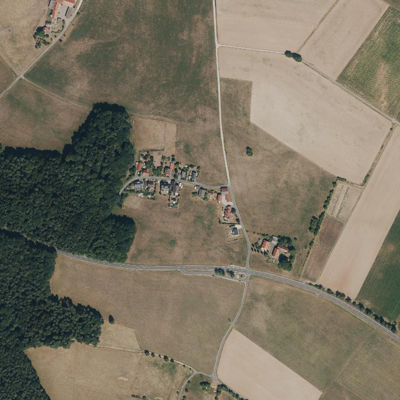 Die Lage von Knottenhöfchen im Orthofoto