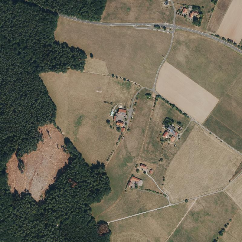 Die Lage von Knottenhof im Orthofoto