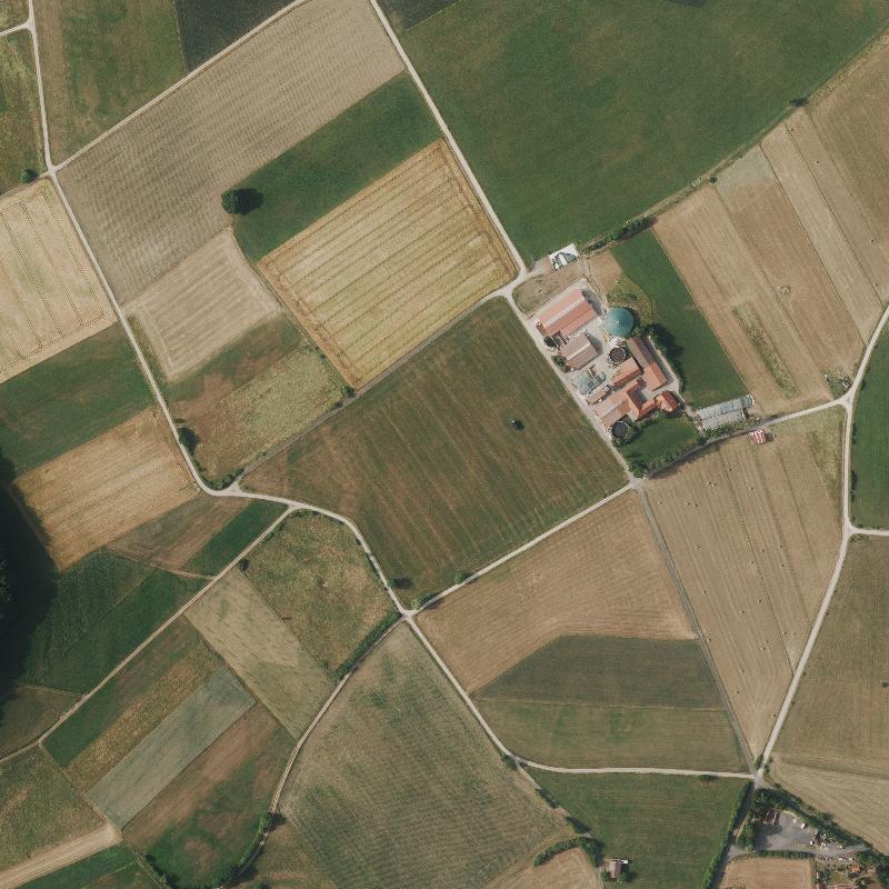 Die Lage von Ziegelhütte im Orthofoto