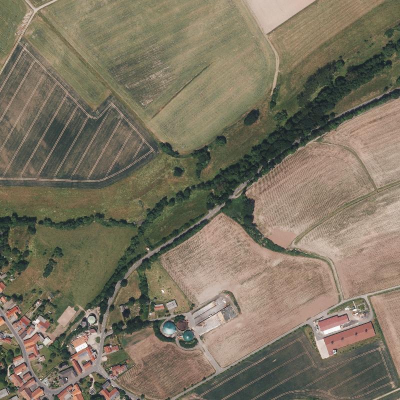 Die Lage von Hahnmühle im Orthofoto