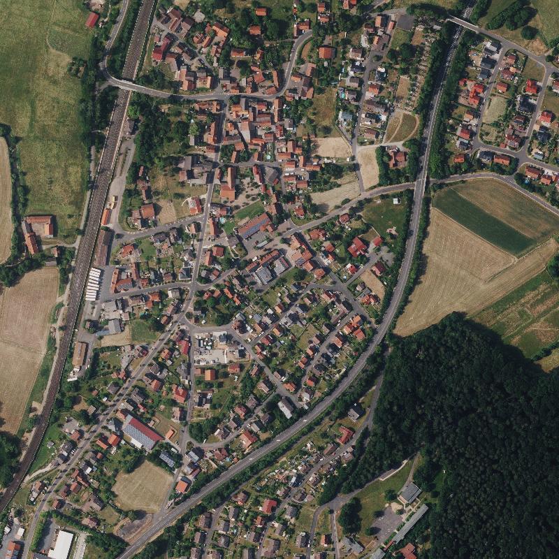 Die Lage von Haunetal im Orthofoto
