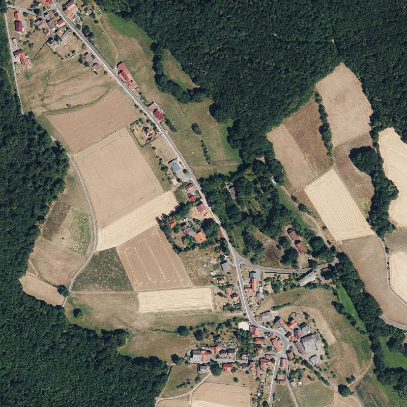 Die Lage von Schönstein im Orthofoto